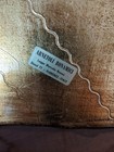 Vtg Rectangular Italian Florentia Gold Green Decorative Tray Scalloped Edges