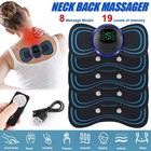 Pulse Tens Unit Ems Massager Neck Back Full Body Pain Relief With Remote Control