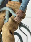Early 1900s American Folk Art  Man On Penny Bicycle Whirligig Carved Wood Aafa