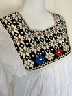 Huipil Blouse White Cotton Medium Loose Fitting Hand Made In Mexico Tunic Top