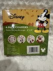 Disney-fall Thanksgiving Coasters 4 Pack Mickey  Mouse Drink Coasters
