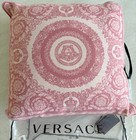 Versace Medusa Wool cashmere Pink Pillow Cushion  Large  New Made In Italy