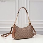 Coach Ca548 Teri Shoulder Bag Signature Coated Canvas Khaki Brown Outlet New