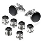 Usa 8pcs Mens Classical Shirt Tuxedo Cufflinks Wedding Buttons Cuff Links Studs