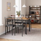 5 Pcs Farmhouse Dining Table Set For 4 Kitchen Dining Room Table And 4 Chairs Us