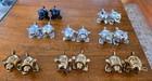 8 Pairs Of Virgin Atlantic Salt   Pepper Shakers - Gold  Silver   Black