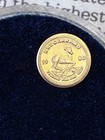 1980 South African Krugerrand Imm Miniature 0 17g 14k Gold Coin W  Capsule   Coa