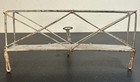 Antique 1840 Dated Primitive American Tin Bread Bun Warmer Bridge Handle Trestle