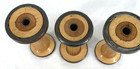 Wooden Spools Bobbins Spindles Yarn Thread 5 25  Metal Ends Lot Of 3