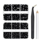 3060pcs Black Resin Flatback Rhinestones For Crafts Flatback Jelly Pure Black