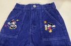90s Retro Vtg Disney Mickey   Co Kids Pants 4t Purple Corduroy Girls Embroidered