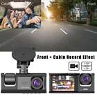 Hd 1080p Car Dash Cam 2  Lcd Video Recorder Front   Rear   Inside Camera