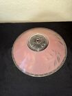 Vintage Art Deco Ceiling Light Fixture Cover Lamp Shade Frosted Pink Glass 12 