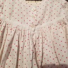 Vtg Girl Child White Red Polka Dot Cotton Dress Clothing Antique