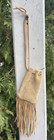 Vintage 1970s Ojibwe Native American Folk Art Leather Pouch  Medicine Bag
