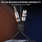 Xlr Female To 1 4 Inch Trs Cables 3 Ft 2pack  Nylong Braided Xlr 3 Pin Female To