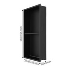 12x24in Rgb Bathroom Wall Niche With Remote Control Stainless Steel Shower Niche