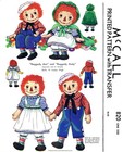 Raggedy Ann   Andy 19  Doll Sewing Pattern Mccall 820