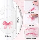 Acrylic Pink Bow Baby Closet Size Dividers Clear Hanging Clothes Dividers    