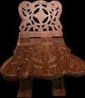 Vintage Hand Carved Folding Wooden Book Stand Holder Ornate Bible Cookbook