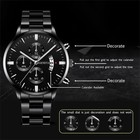Men s Watch Stainless Steel Bracelet Band Calendar Analog Round Dial Wristwatch