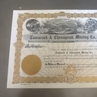 1912 Tamarack   Chesapeak Mining Company Stock Certificate  Spokane  Wa- Uncircu