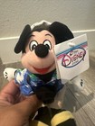 The Disney Store Mini Mickey Mouse Tourist 8  Plush Bean Bag Toy With Tag