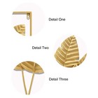 Hkaikzo Gold Metal Wall Decor Set Of 2  Leaf Wall Hanging Home Decor With Fra   