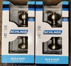 Lot Of 10 Schlage F40vply619 Plymouth Bed   Bath Privacy Door Knob  Satin Nickel