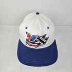 Vintage Valvoline Racing Hat Cap Snap Back White Blue Nascar Auto Mens 90s