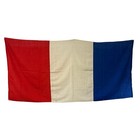 1939-1945 Ww2 France French Flag Banner Cotton 29    X 61   