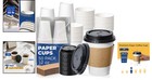 50 Pack 12 Oz Disposable Coffee Cups With Lids Sleeves Leak-proof Paper To Go   