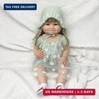 22 Inch Lifelike Reborn Girl Baby Dolls  Realistic Silicone Full Body Newborn Ba