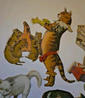 Antique Ephemera Victorian Die Cuts Cats Four Pieces