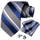 3 Pcs-men s Tie Paisley Necktie Hankie Cufflinks Set Party Wedding Formal Gift