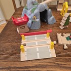 Vintage Brio Wooden Train Track Lot  Jungle Tunnel Record   Play Station Bridge