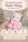 Handmade Crochet Amigurumi Hello Kitty     Cute Plush Toy  Gift For Kids