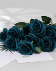10pcs Fake Roses Artificial Silk Flowers Faux Rose Flower Long Stems Bouquet For
