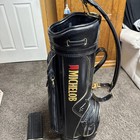 Vintage Michelob Beer Black Faux Leather Carry Golf Bag With Rain Cover 