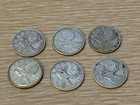 Lot Of 6 Canada Silver Quarter Dollars Canadian Quarters 50  Silver Pre 1967