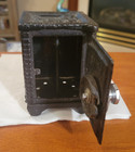 Vintage Cast Iron Safe   Coin Bank With Combination That Really Works  Made Usa 