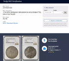 Ngc 1730 Braunschweig Wolfenbuttel Au-55 1 Thaler Giant Hannover Germany Top Pop