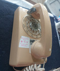 Vintage Northern Telecom Tan Rotary Wall Phone 1970s Retro Telephone