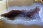 Agate Geode Druzy Quartz Crystal Polished Mineral Specimen 466 Grams