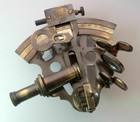 Nautical Antique Sextant Vintage Brass Maritime With Handmade Leather Case Gift