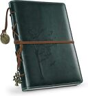 Vintage Purple Faux Leather Refillable Writing Journal - Slim A5 Diary Notebook