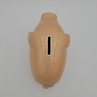 Vintage 1977 Beige Nancy Lopez 7  Ceramic Piggy Bank Missing Stopper Flaws