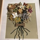 Bijoux Box Art Mixed Media Floral Collage Art With Vintage Jewelry  Framed