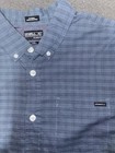 Men   s Sz l O   neill Blue Patterned Button Up Short Sleeve Shirt