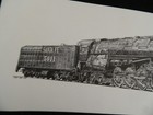 Nice  5011 Santa Fe Railroad Steam Locomotive 1967 Art Print 2-10-4  texas  17x7